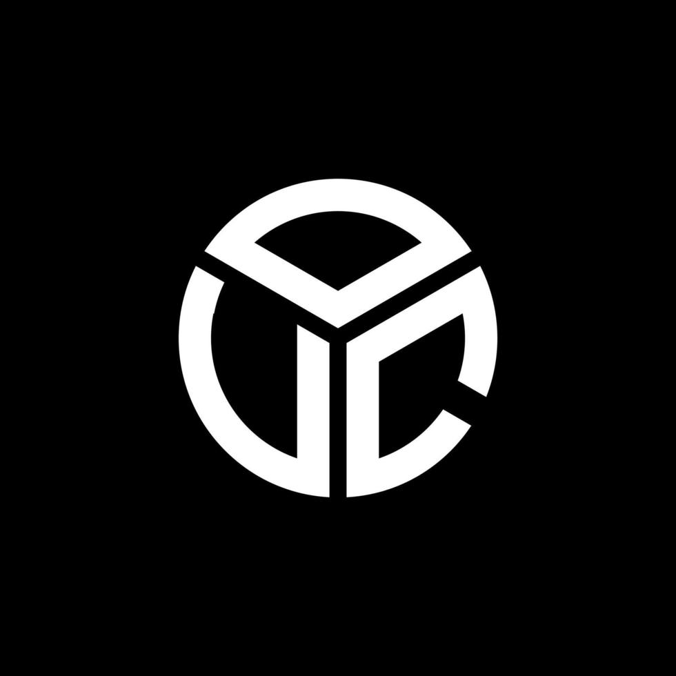 création de logo de lettre ovc sur fond noir. concept de logo de lettre initiales créatives ovc. conception de lettre ovc. vecteur