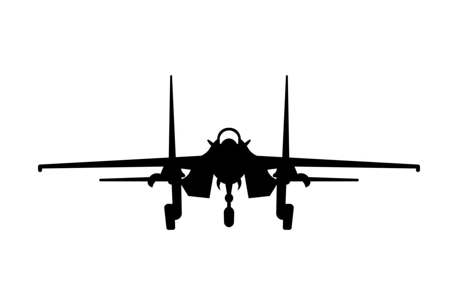 avion de chasse flanker b ou su 27 icône simple pour le web et l'application vecteur