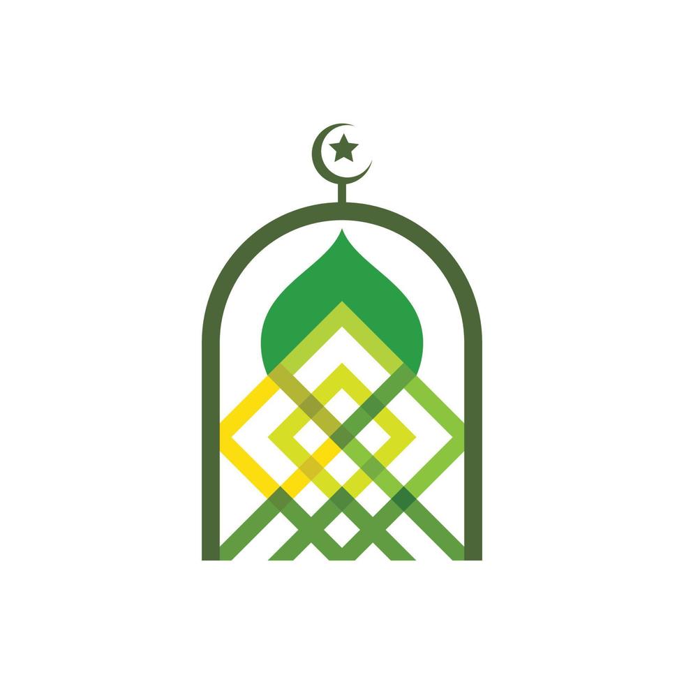 logo islamique, mosquée vecteur