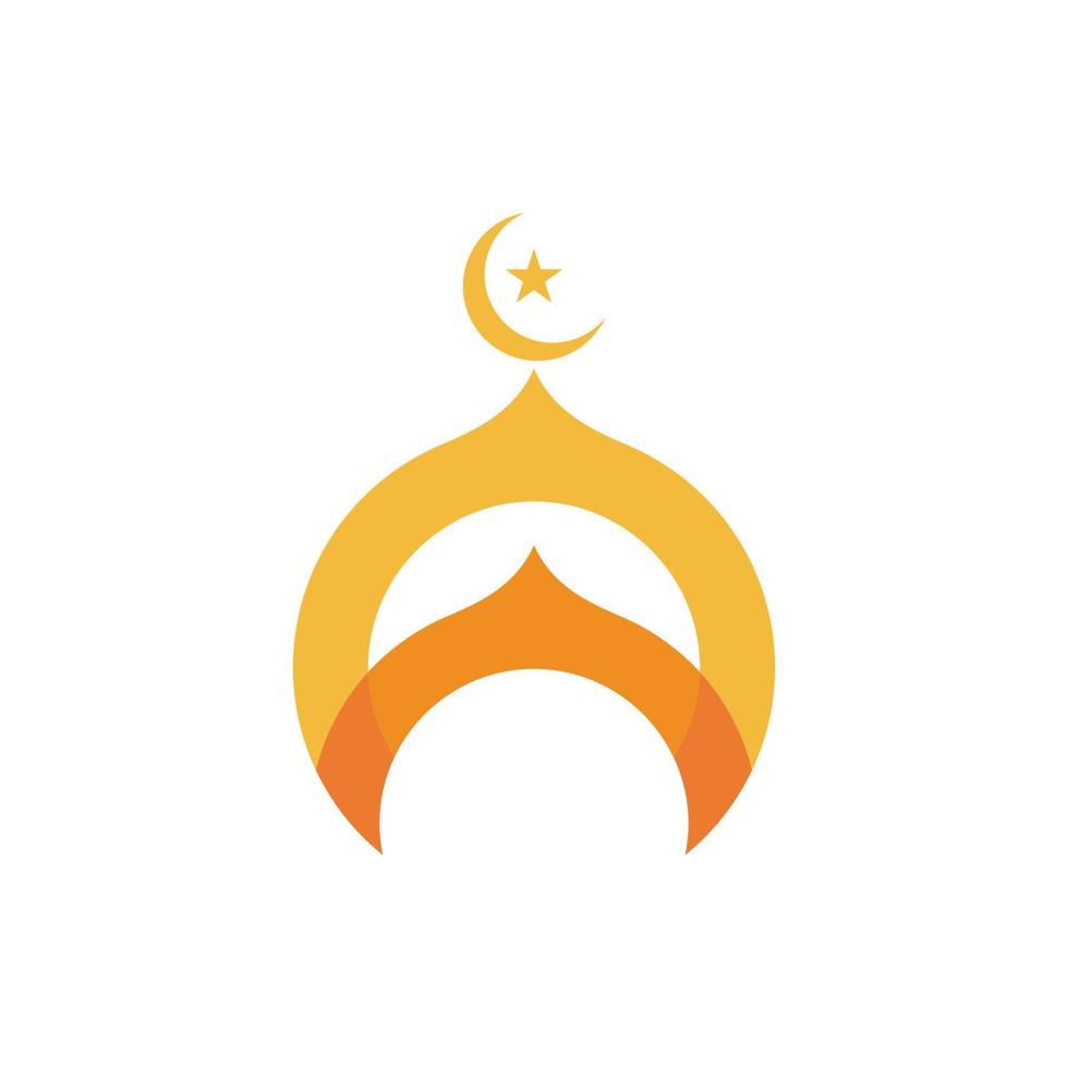 logo islamique, mosquée vecteur