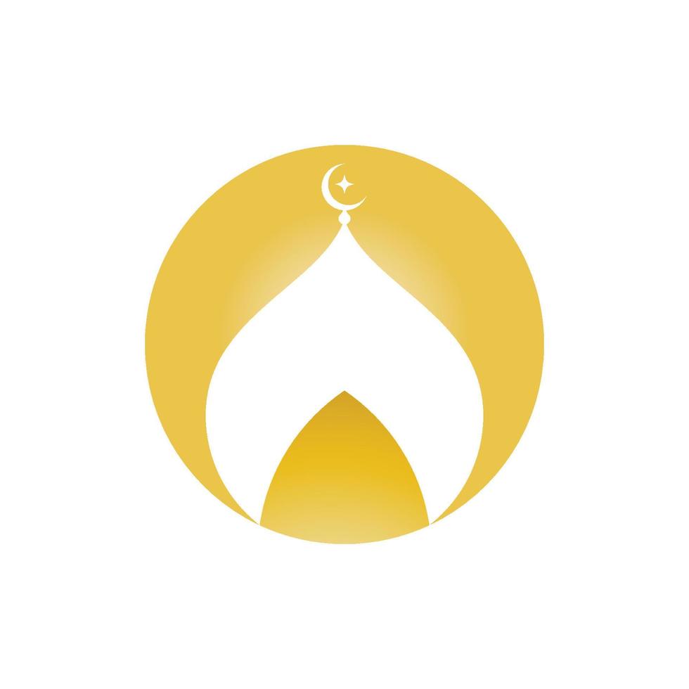 logo islamique, mosquée vecteur