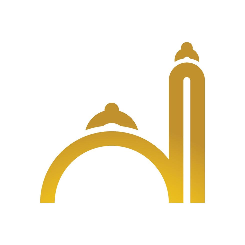 logo islamique, mosquée vecteur