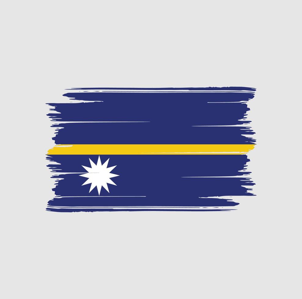 pinceau drapeau nauru. drapeau national vecteur