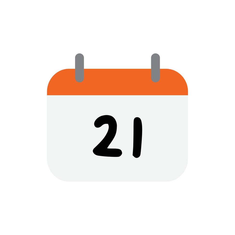 calendrier vectoriel 21 jours pour site web, cv, présentation