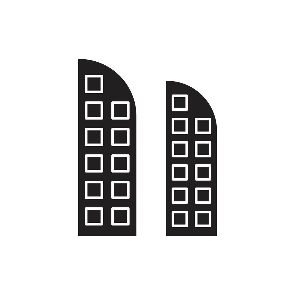 silhouette d'icône de bâtiment pour site Web, présentation de symbole vecteur