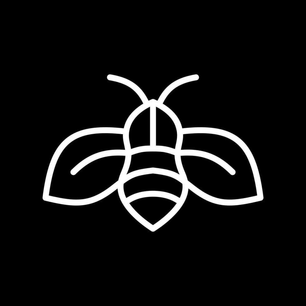 abeille nature. logo monoline, une combinaison de logo feuille et abeille vecteur