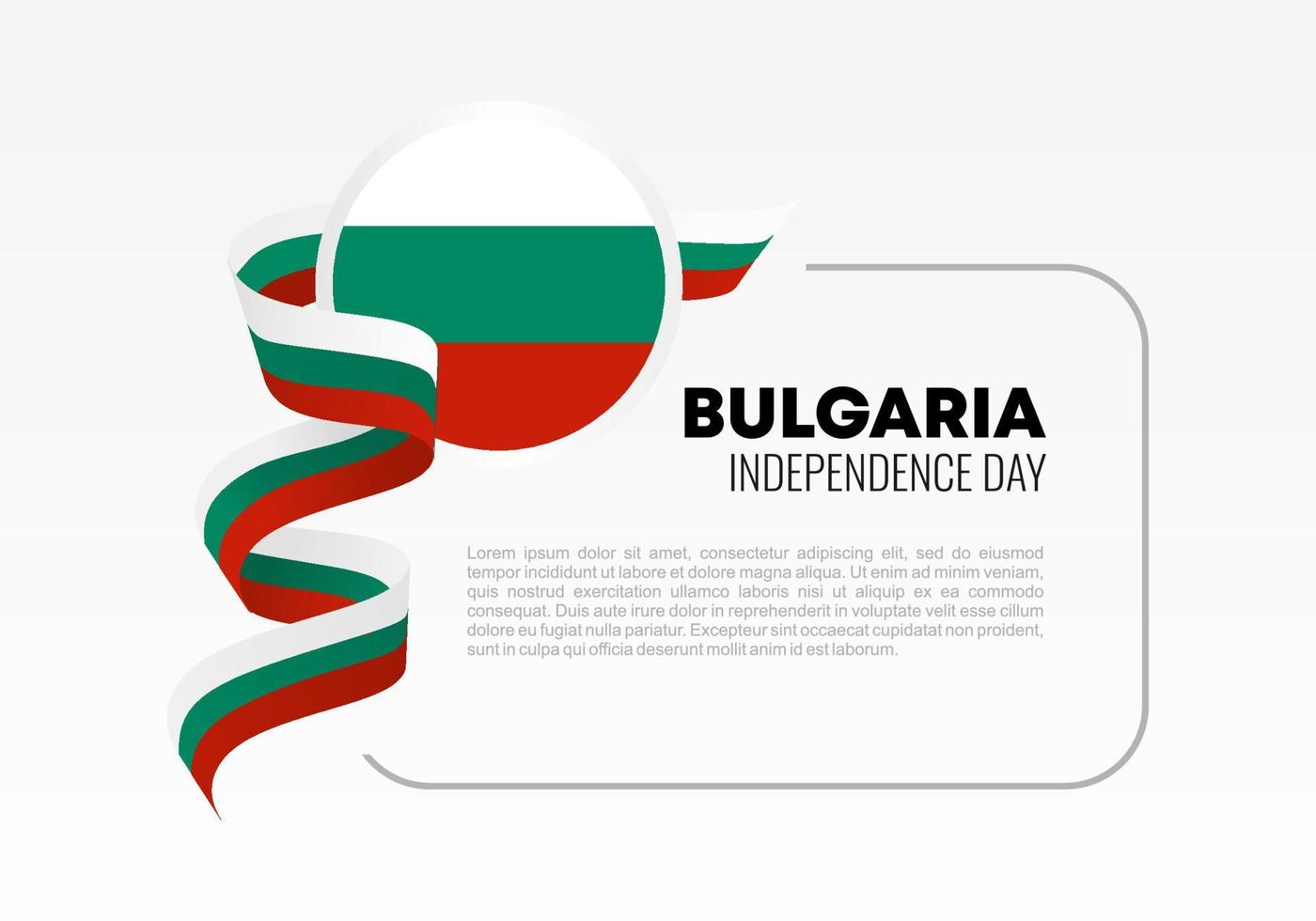 fête de l'indépendance de la bulgarie pour la célébration nationale le 22 septembre. vecteur