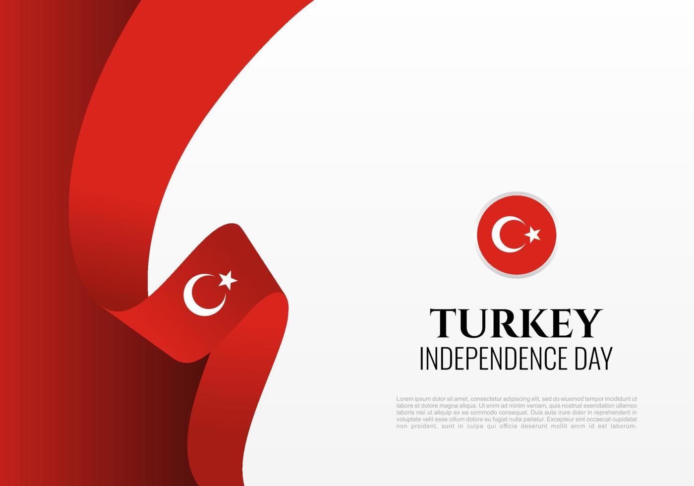 fond de fête de l'indépendance de la turquie pour la célébration du 29 octobre. vecteur