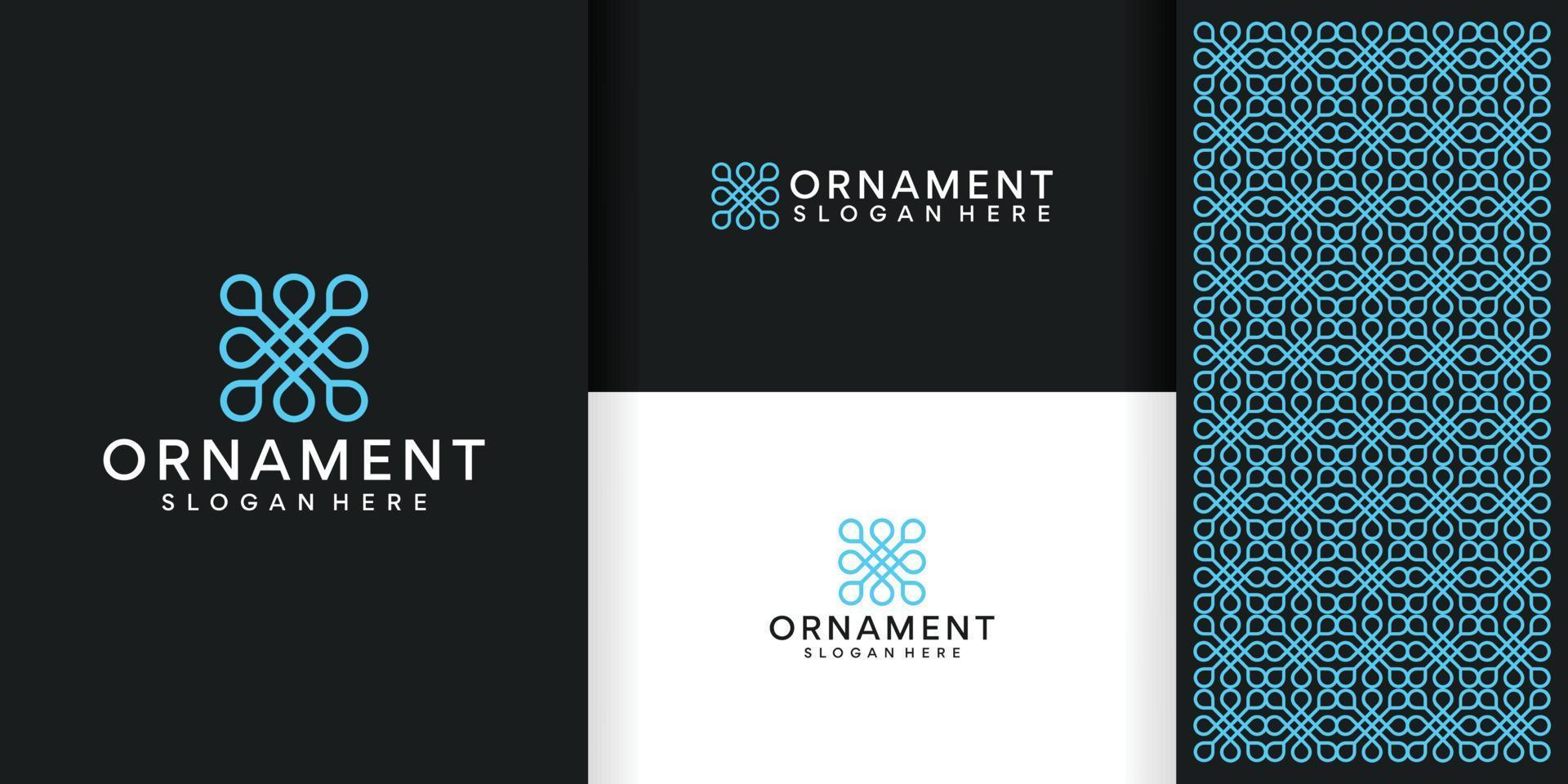 logo d'ornement créatif moderne et conception graphique vectorielle d'illustration de modèle vecteur