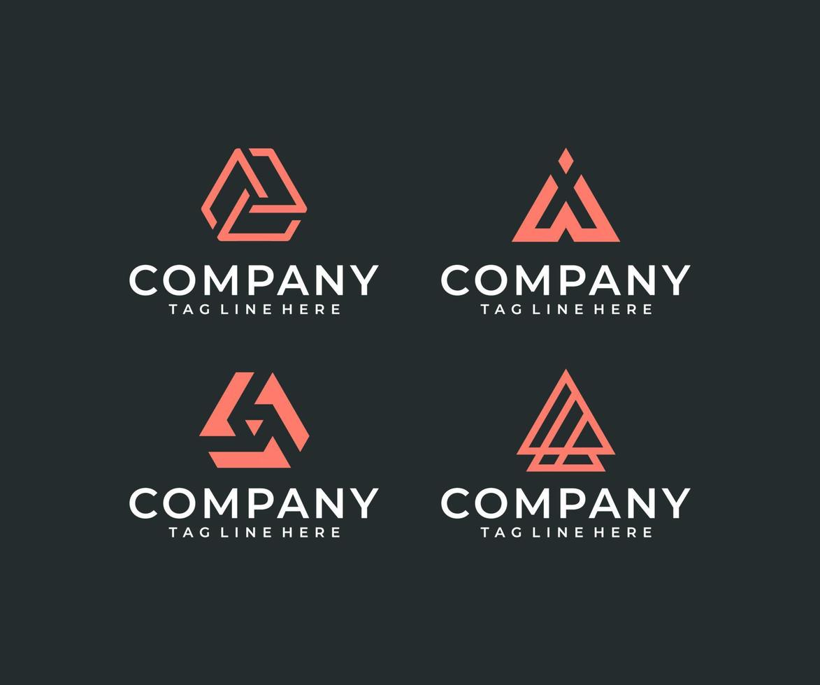 vecteur de bundle de conception de logo d'inspiration