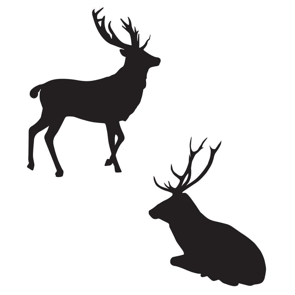 silhouette de cerf vecteur