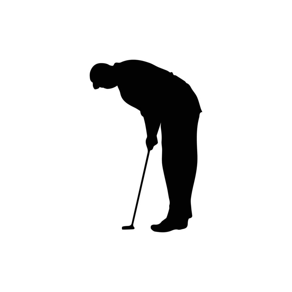 art de la silhouette de golf vecteur