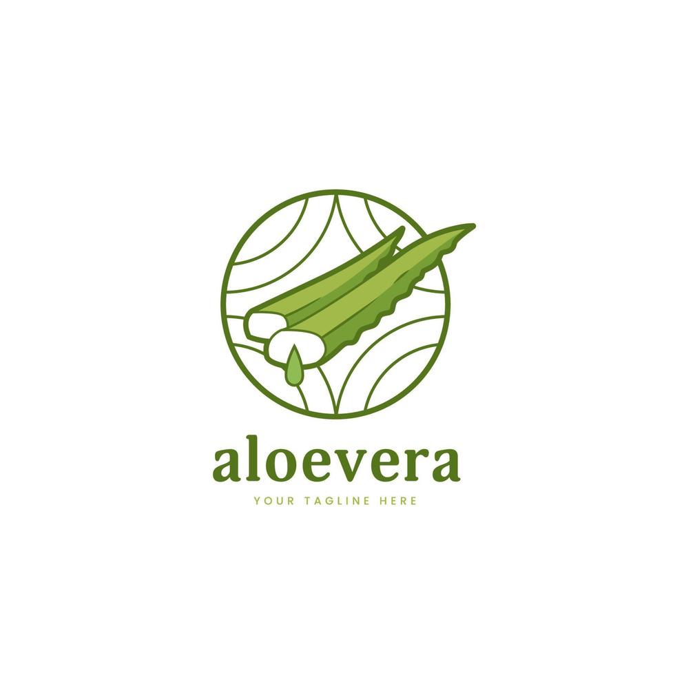 aloevera naturel plante simple élégant logo icône symbole vecteur