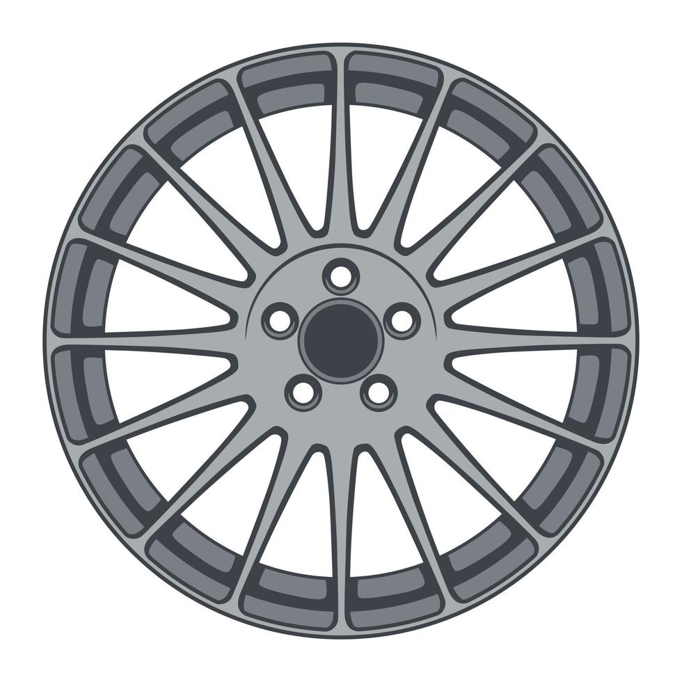 illustration de roue de voiture pour la conception conceptuelle vecteur