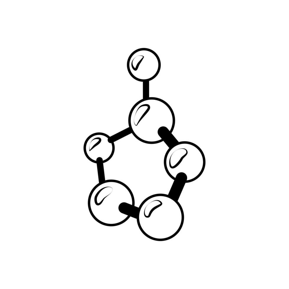l'icône de la molécule est sur un fond blanc isolé. illustration vectorielle. vecteur