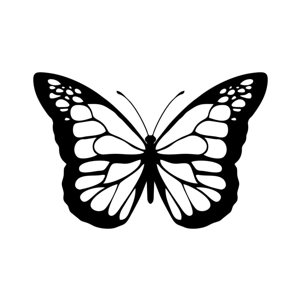 icônes de papillon. illustration de conception vectorielle icône papillon. signe simple icône papillon. icône papillon isolée sur fond blanc de la collection d'équipements d'aménagement paysager. vecteur