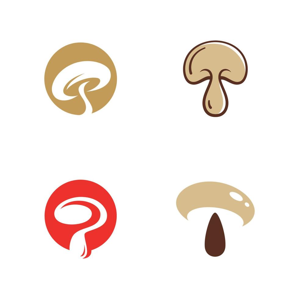 modèle de conception de vecteur d'icône de logo de champignon