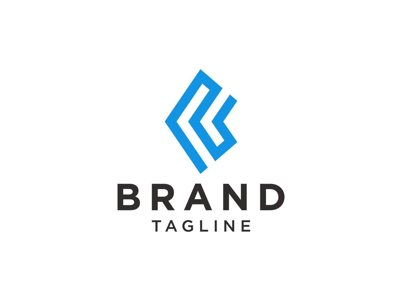 logo abstrait de la lettre initiale k. style de forme géométrique bleu isolé sur fond blanc. utilisable pour les logos d'entreprise et de marque. élément de modèle de conception de logo vectoriel plat.