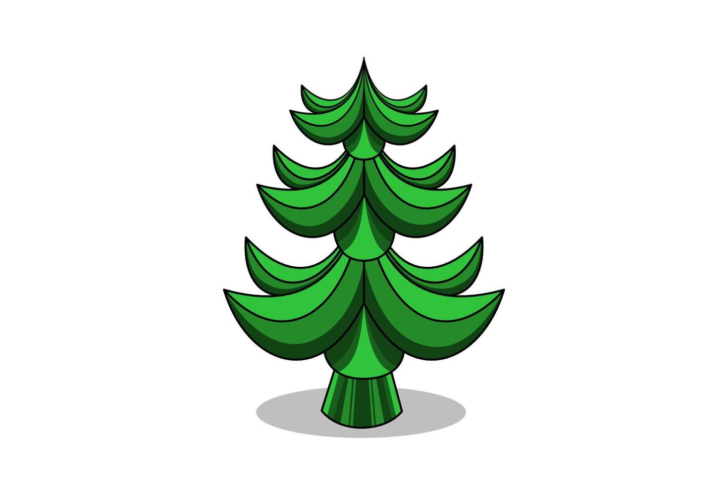 illustration vectorielle de sapin de noël sur fond blanc vecteur