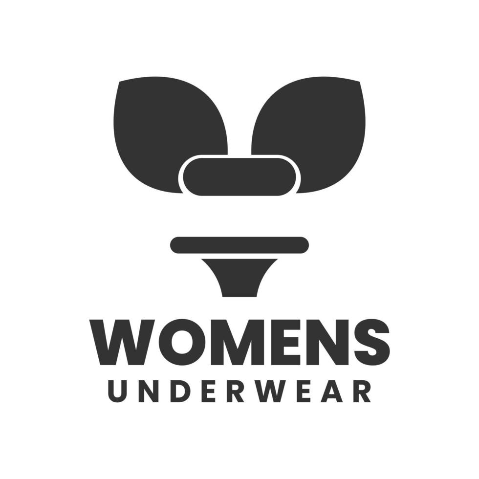 modèle de conception de logo de sous-vêtements féminins vecteur