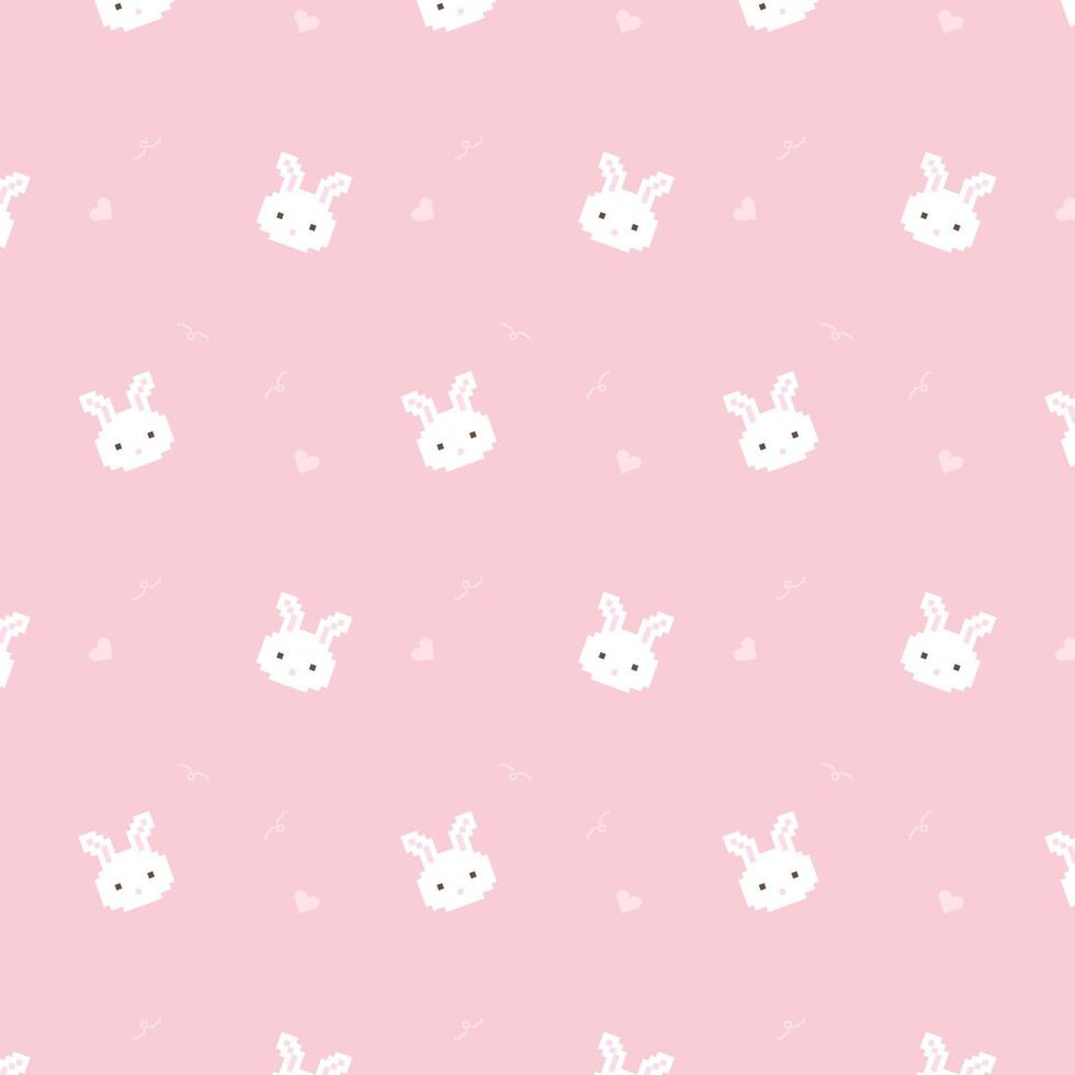 motif de lapin mignon vecteur