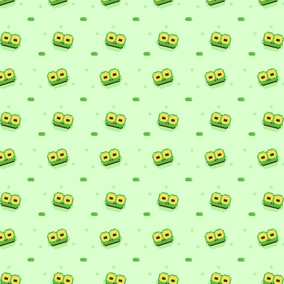 grenouille motif vecteur pixel art