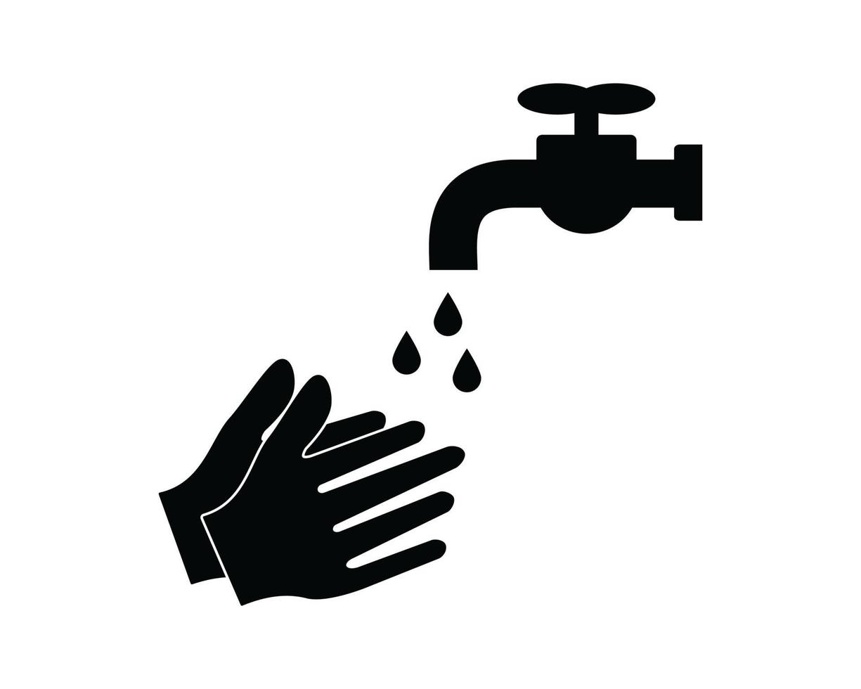 illustration de conception de logo vectoriel icône lavage à la main