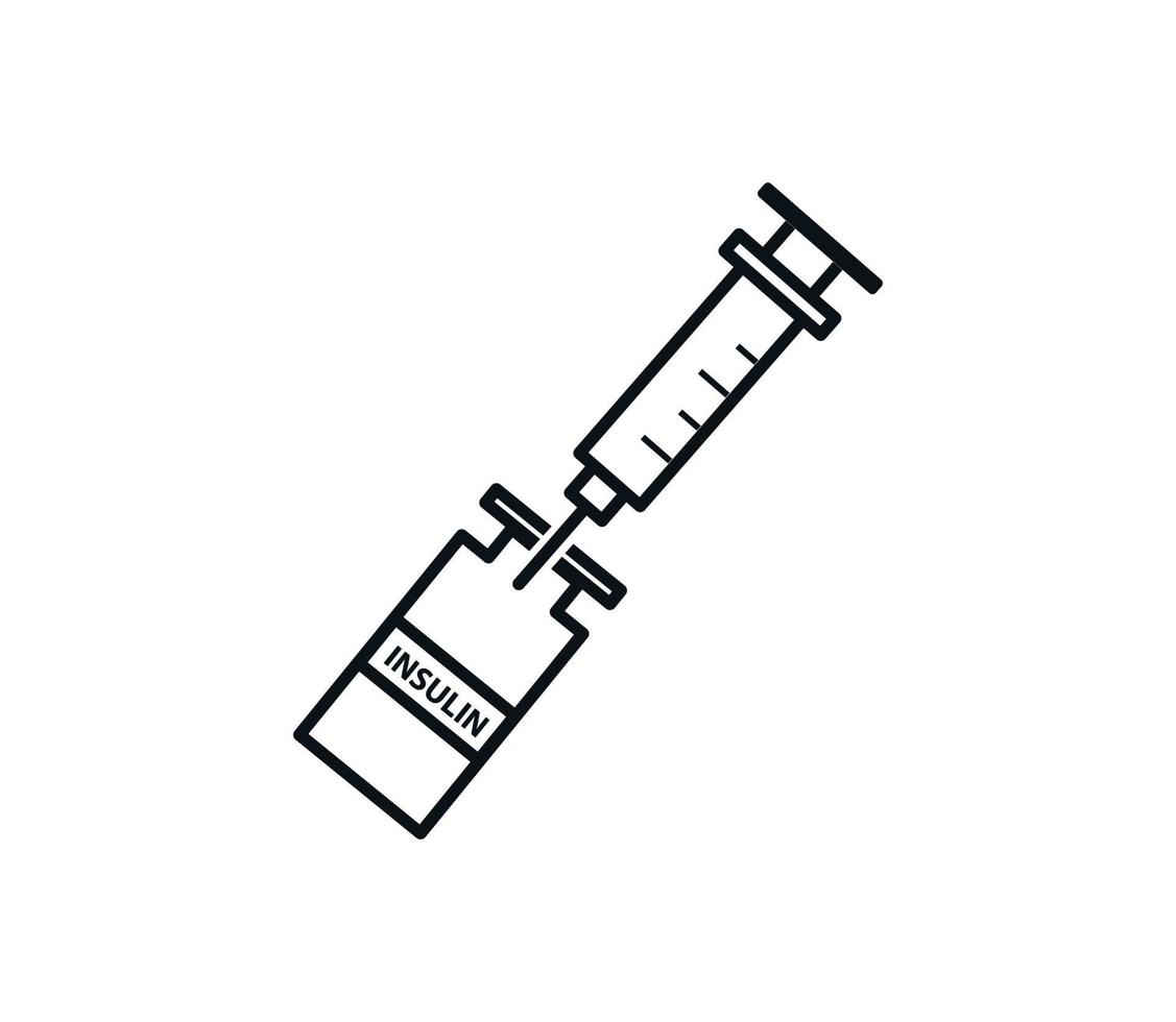 modèle de conception de logo vectoriel icône insuline