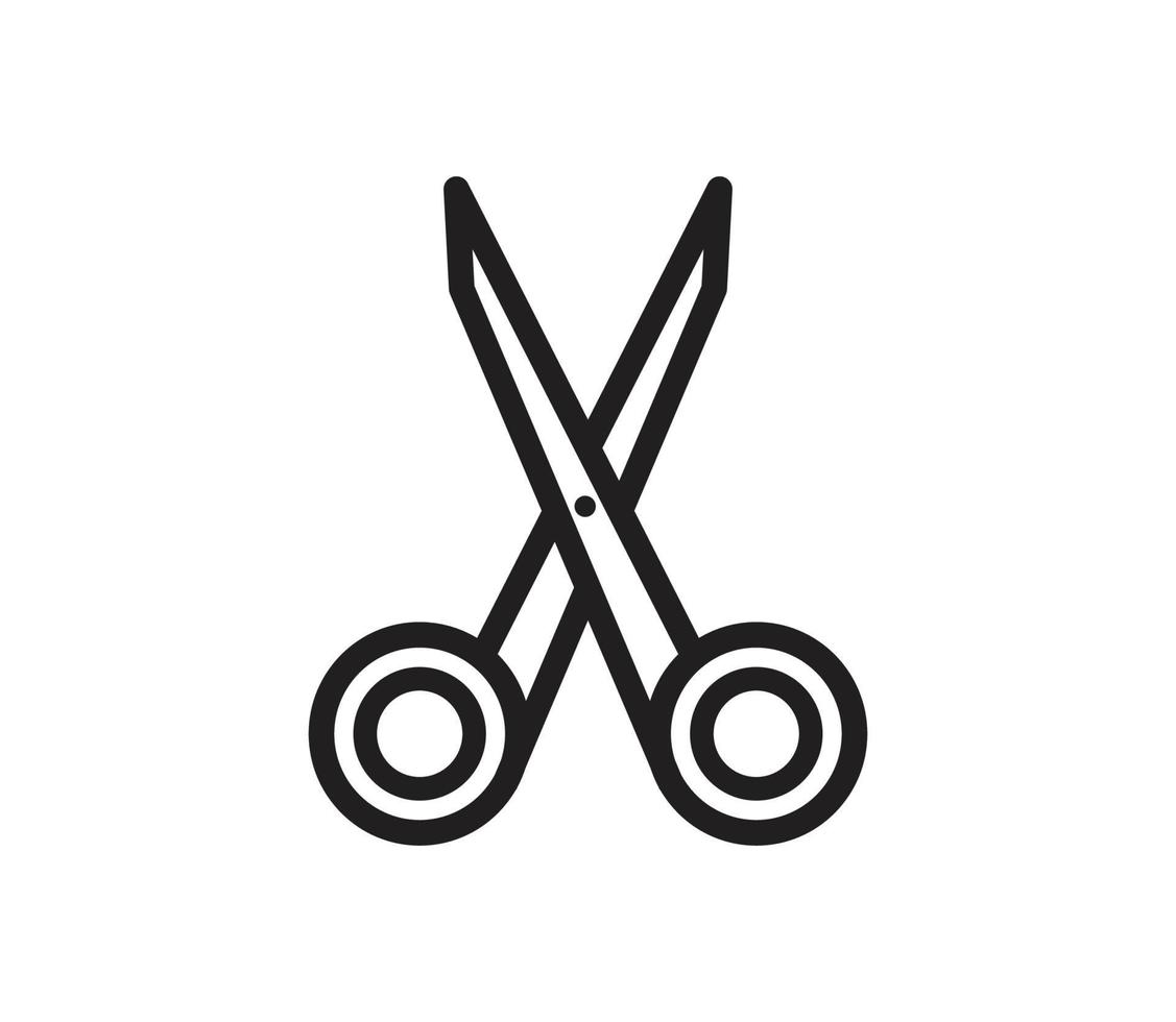 modèle de conception de logo vectoriel icône ciseaux