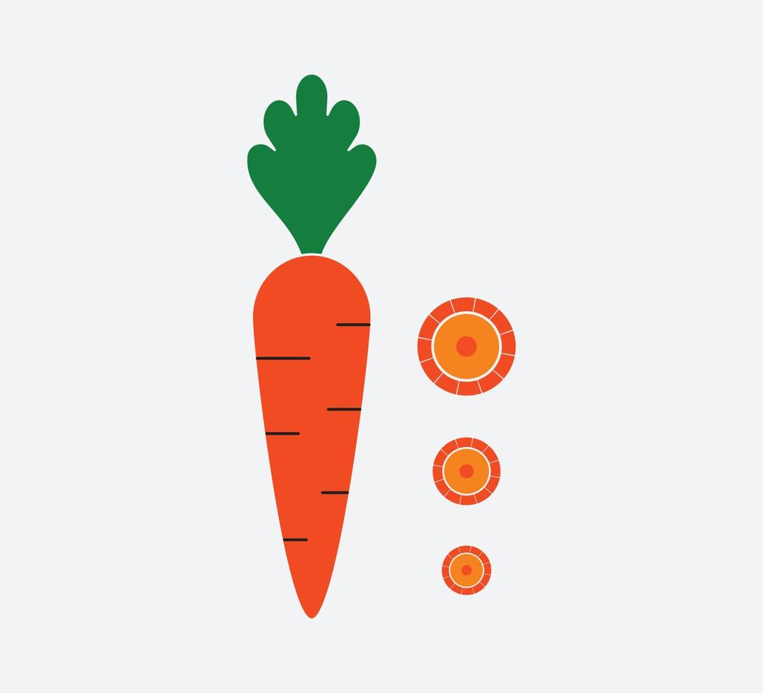 style plat vecteur icône carotte