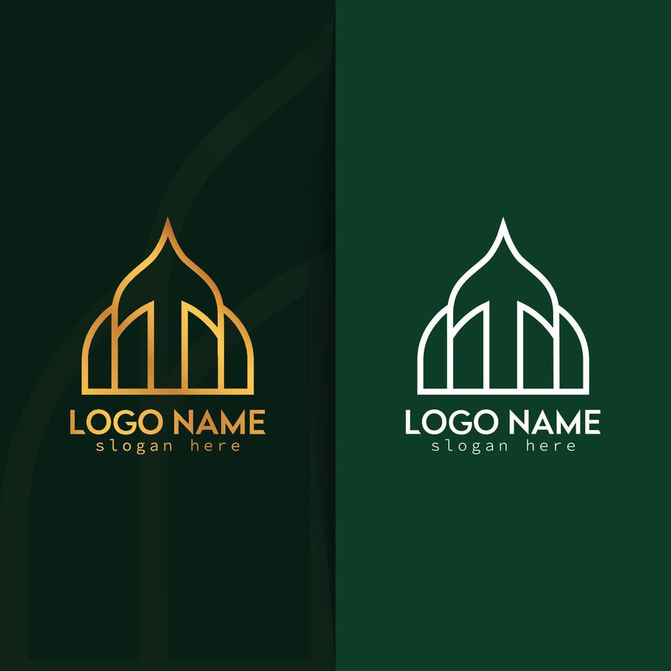 création de logo de coustome d'affaires islamique unique créatif vecteur