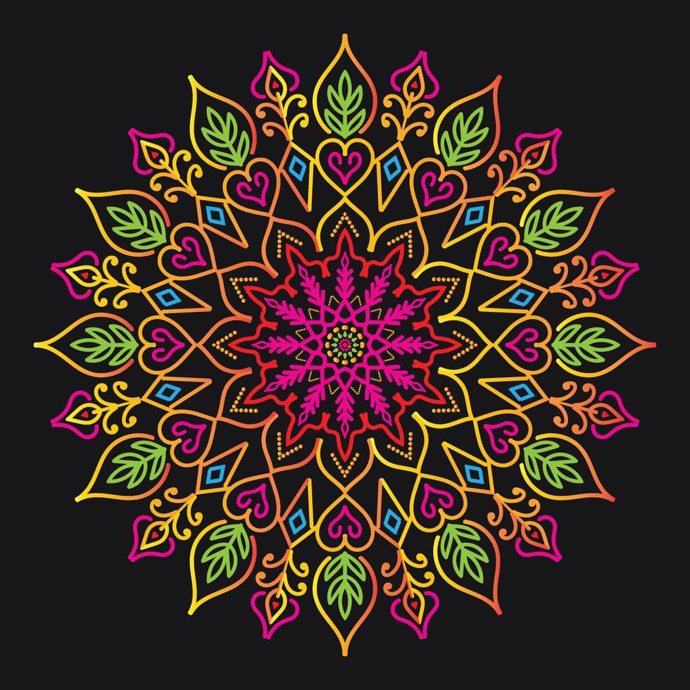 coloriages nouvelle conception de mandala vecteur