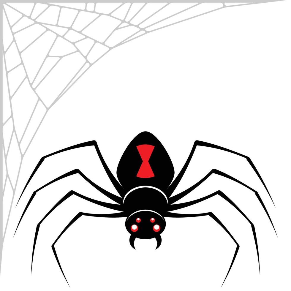 conception d'araignée veuve noire vecteur