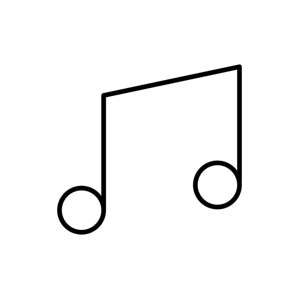 icône de vecteur de ligne de note de musique sur fond blanc