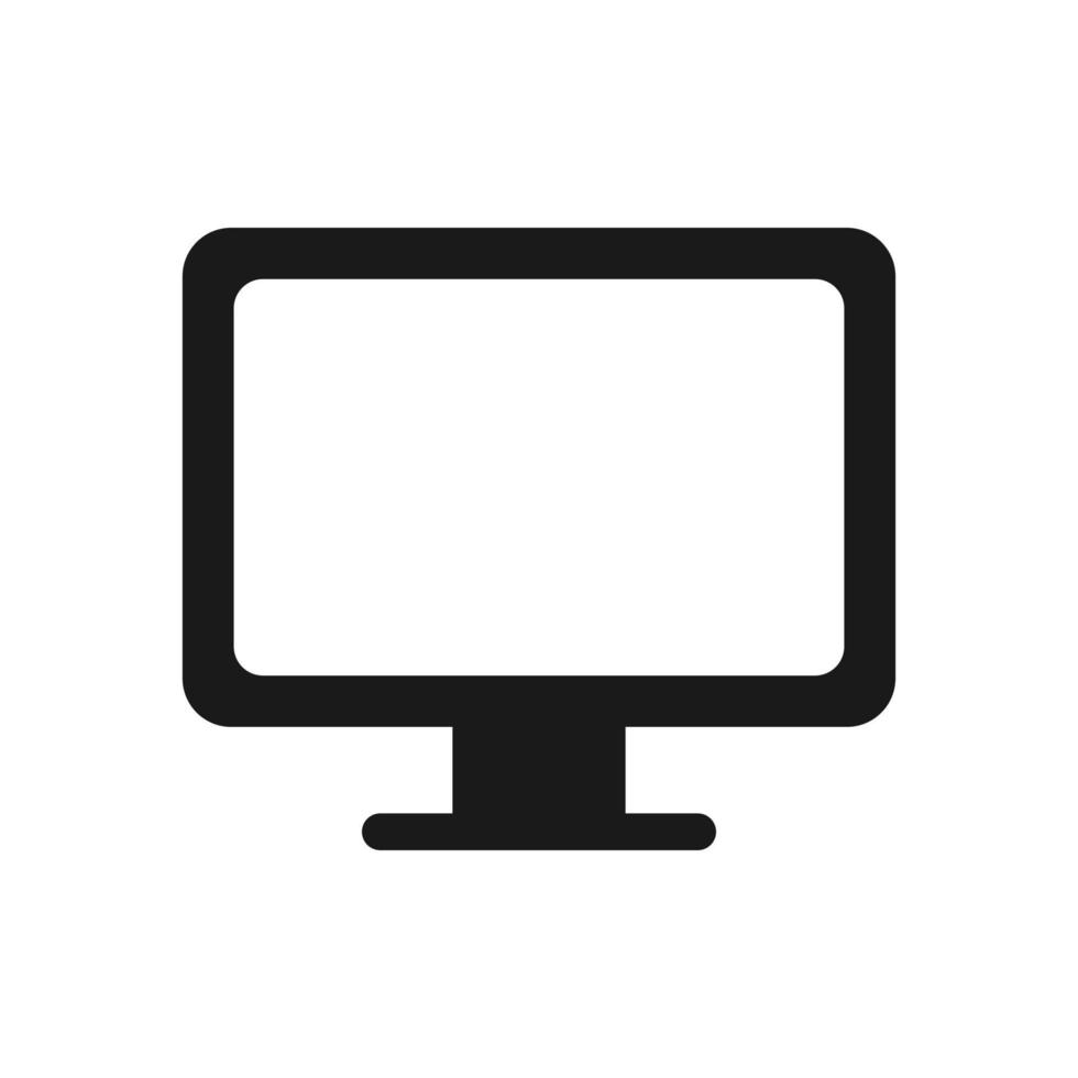 icône de vecteur d'écran isolé sur fond blanc
