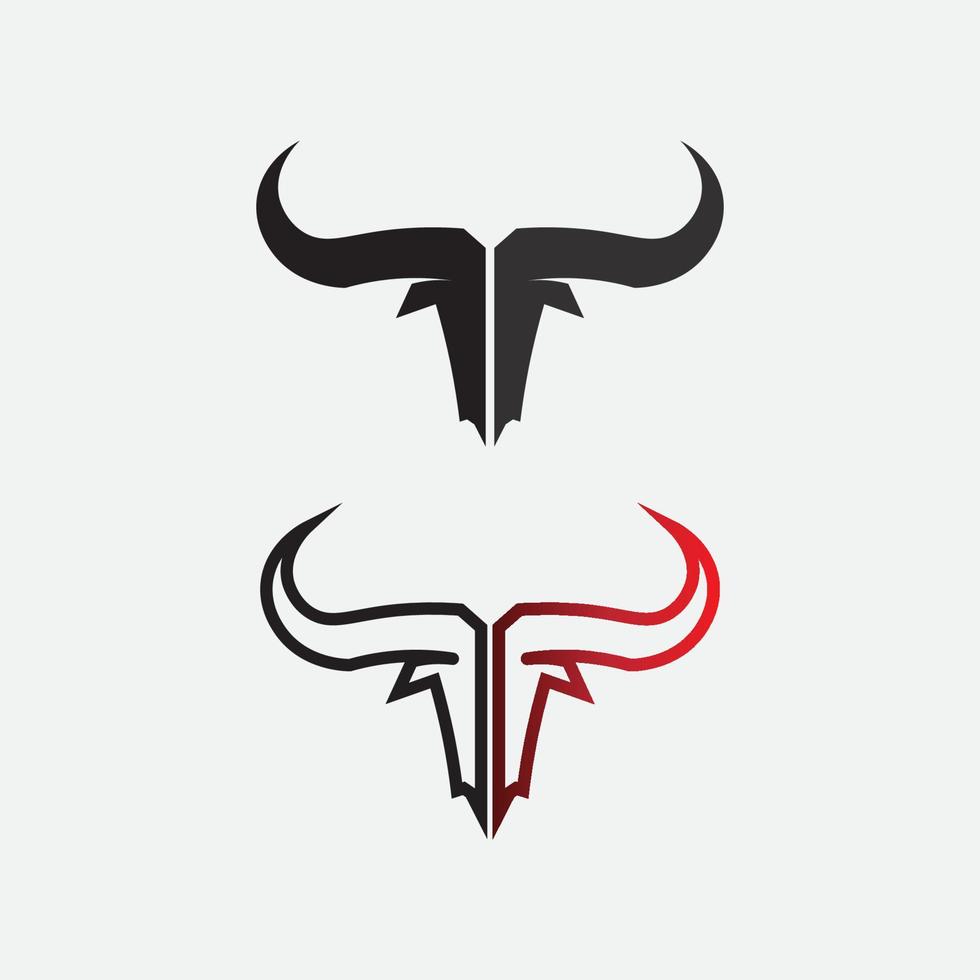 taureau et buffle tête vache animal mascotte logo design vecteur pour sport corne buffle animal mammifères tête logo sauvage matador