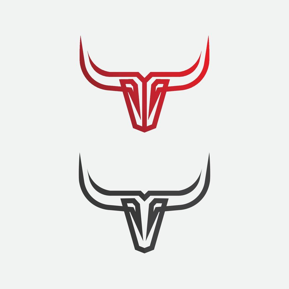 taureau et buffle tête vache animal mascotte logo design vecteur pour sport corne buffle animal mammifères tête logo sauvage matador