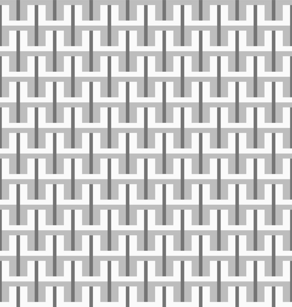 boîte de cube abstrait modèle sans couture dimensionnelle géométrique avec fond de couleur noir et blanc monochrome. utiliser pour la couverture, le textile, le modèle, les éléments de décoration intérieure, l'emballage. vecteur