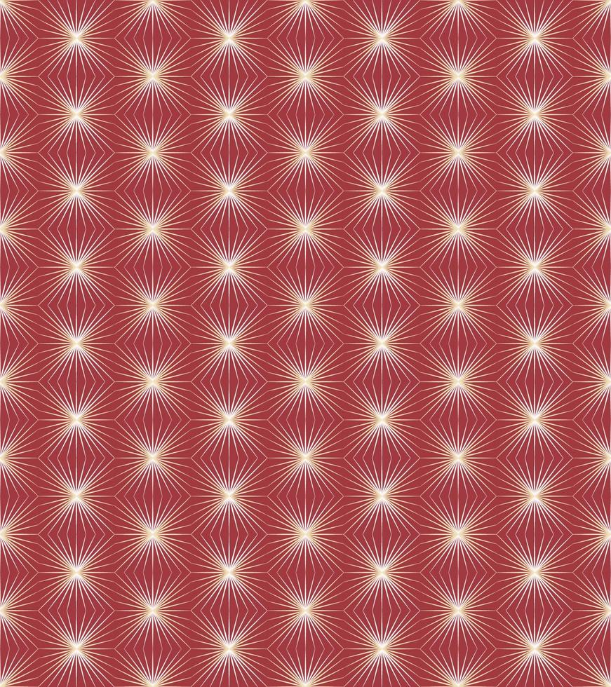 diamant géométrique abstrait de couleur rouge et or à partir de lignes forme fond de motif oriental asie sans soudure. utiliser pour le tissu, le textile, la couverture, les éléments de décoration, l'emballage. vecteur