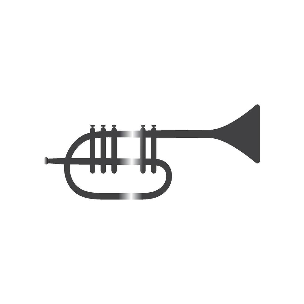 icône de vecteur d'instrument de musique trompette