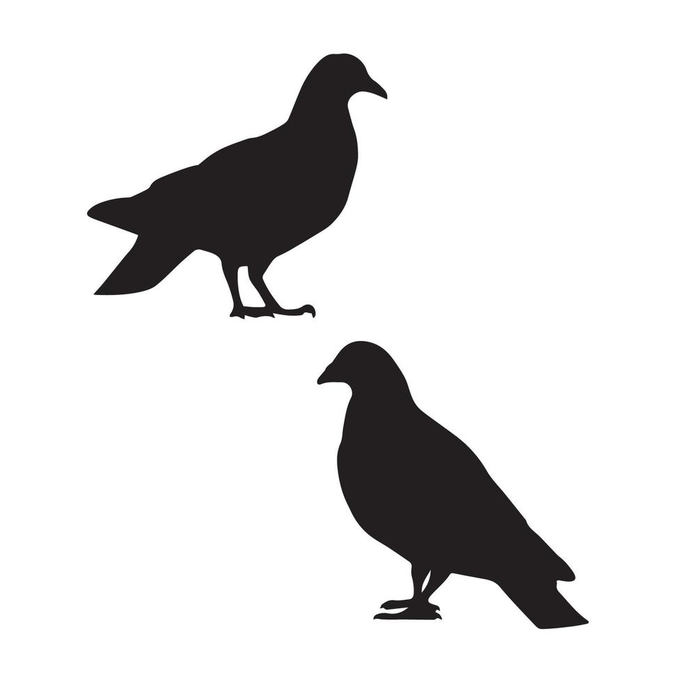 pigeon art silhouette vecteur