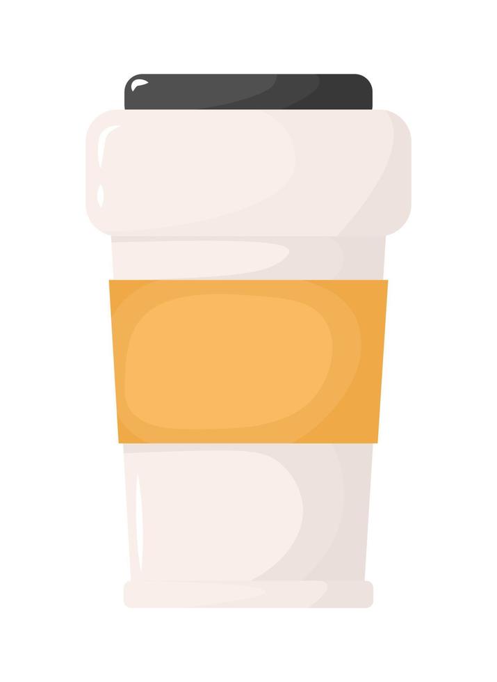 tasse à café isolée sur illustration vectorielle fond blanc. vecteur