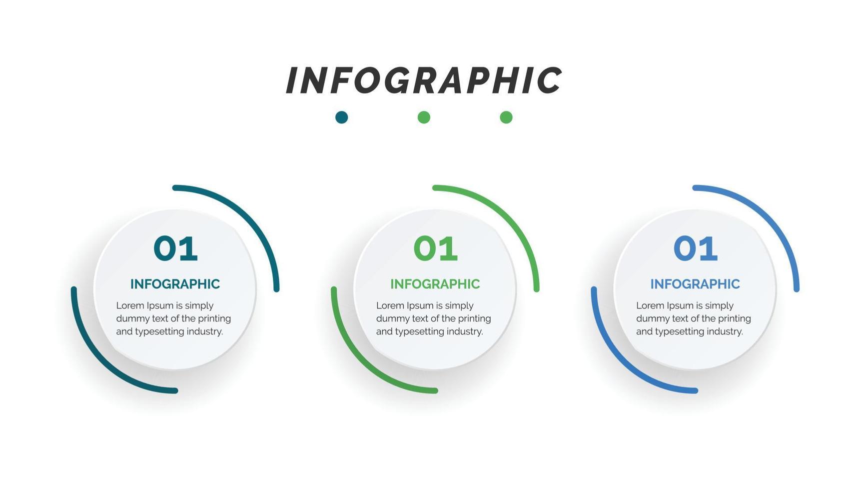 visualisation des données d'entreprise. diagramme de processus. éléments abstraits du graphique, diagramme avec étapes, modèle infographique avec 3 options. illustration vectorielle vecteur