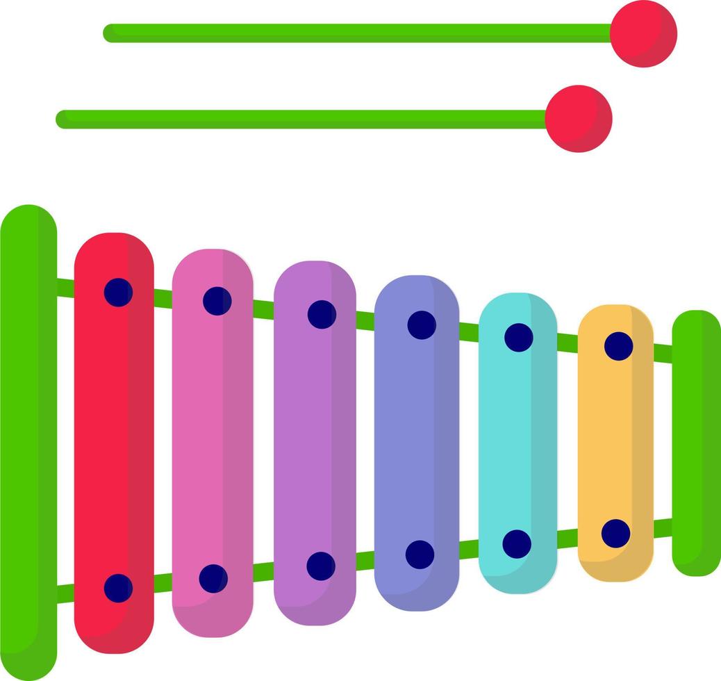 jouet mignon pour enfants, xylophone. développement de l'enfant. Jeux. vecteur