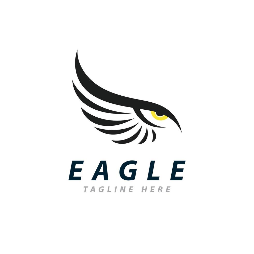 vecteur de logo d'aigle, illustration de modèle d'icône d'aigle créatif