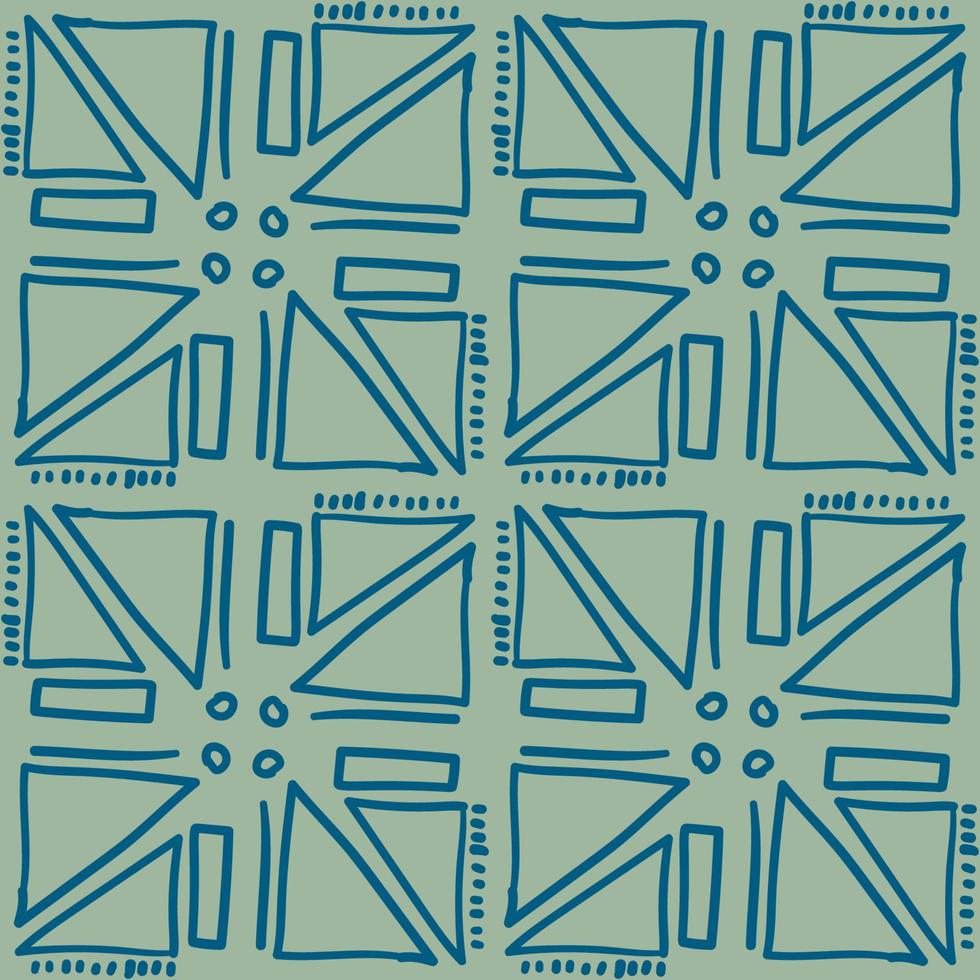 joli motif abstrait harmonieux avec des formes géométriques dessinées à la main désordonnées. motif de carreaux ou de mosaïques. vecteur