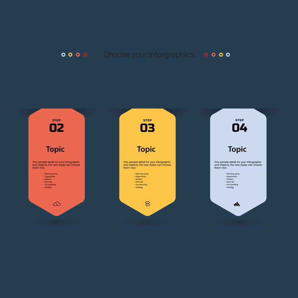 visualisation des données d'entreprise. diagramme de processus. éléments abstraits du graphique, diagramme avec étapes, options, parties ou processus. modèle d'entreprise de vecteur pour la présentation. concept créatif pour infographie.