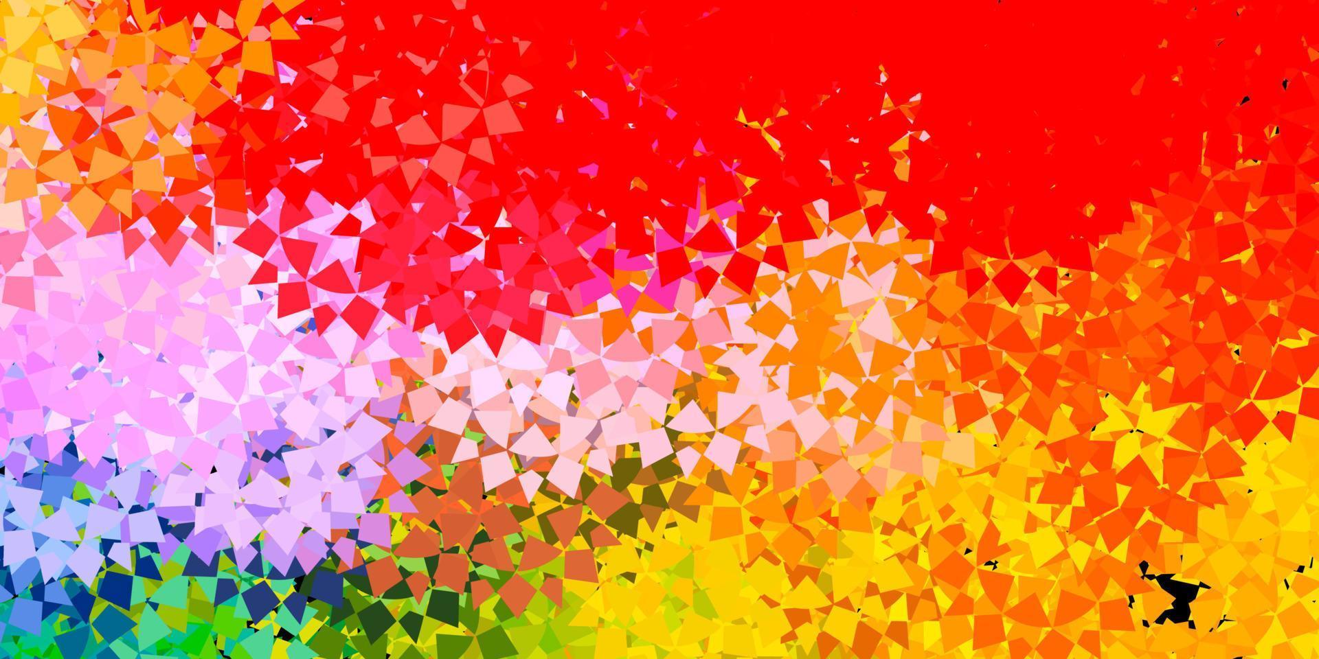 modèle de vecteur multicolore clair avec des formes triangulaires.