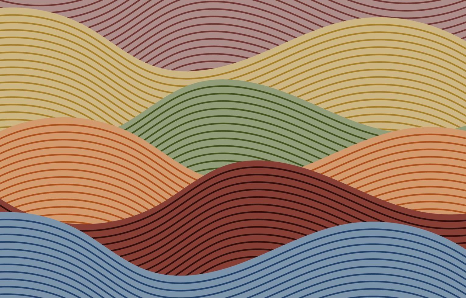 fond abstrait vague fluide coloré avec des lignes de bande vecteur