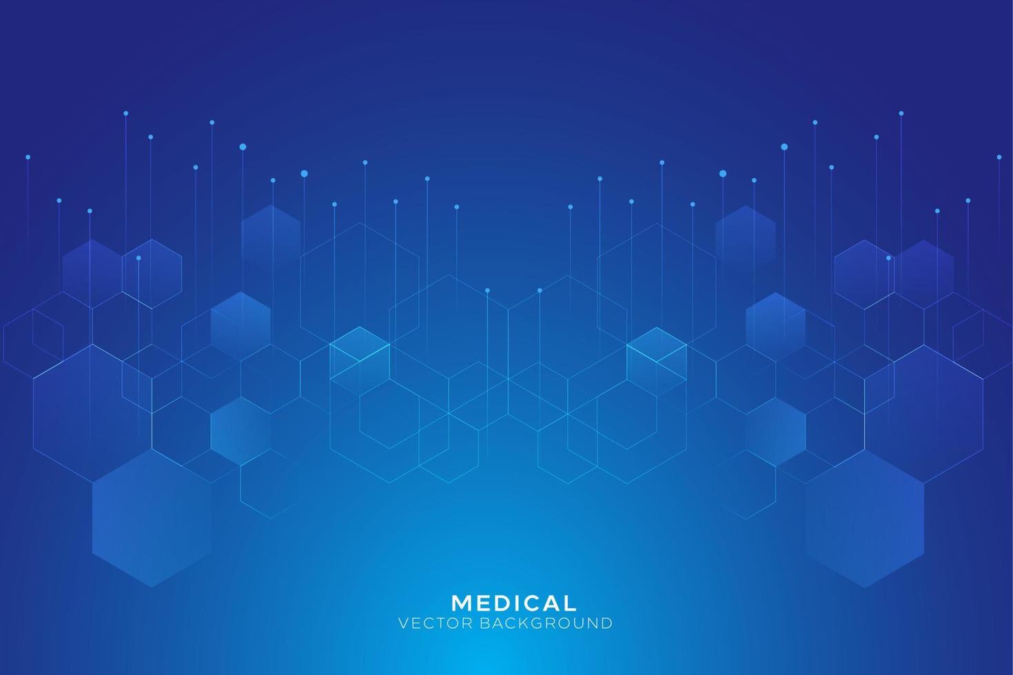 élégante illustration vectorielle de fond médical bleu. vecteur